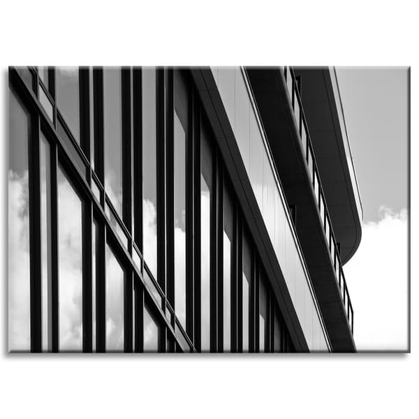 Lærredstryk Sort-hvid Konstruktion 70x50 cm