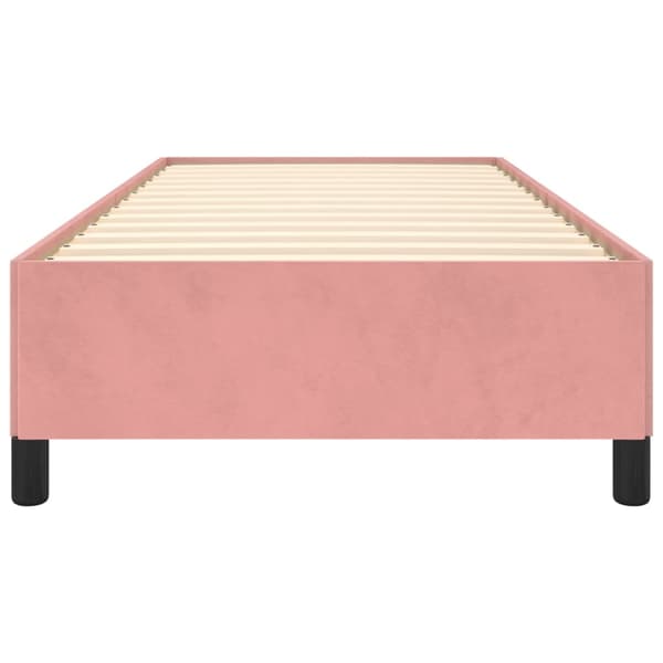 vidaXL Sängram rosa 90x190 cm sammet