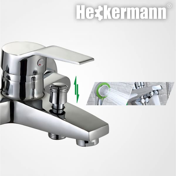 Heckermann AF5 Silver väggmonterad badkarsblandare
