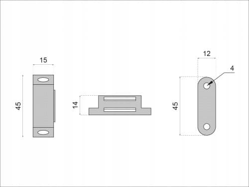 Svart möbelmagnet – Skåplås