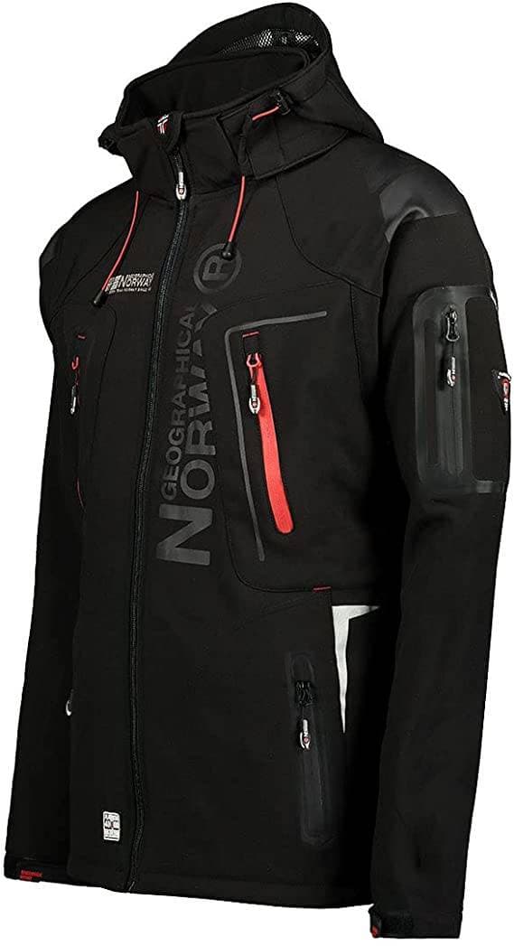 Herre Sort Softshell Jakke Geographical Norway Techno (WU6068-GN-BLACK) S
