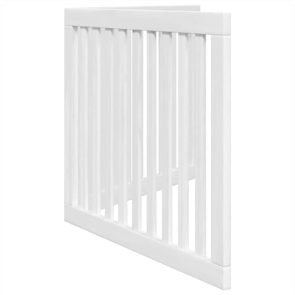 vidaXL foldbart sikkerhedsgitter til hunde, 2 paneler, hvid, 160 cm