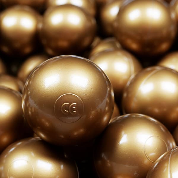 Leksaksbollar ø7cm 400st gammalt guld