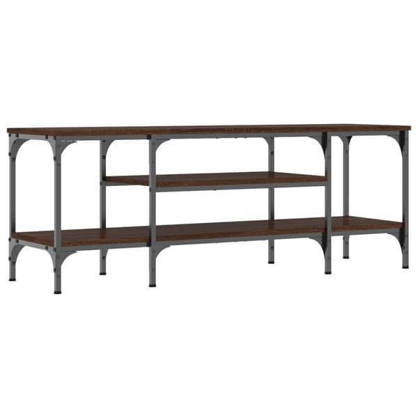 vidaXL TV-bord brunt egetræ 121x35x45 cm