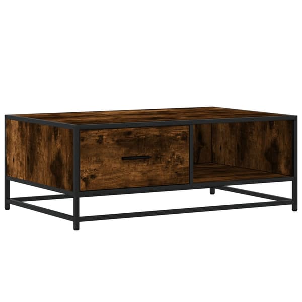 vidaXL sofabord røget eg 90x57x35 cm