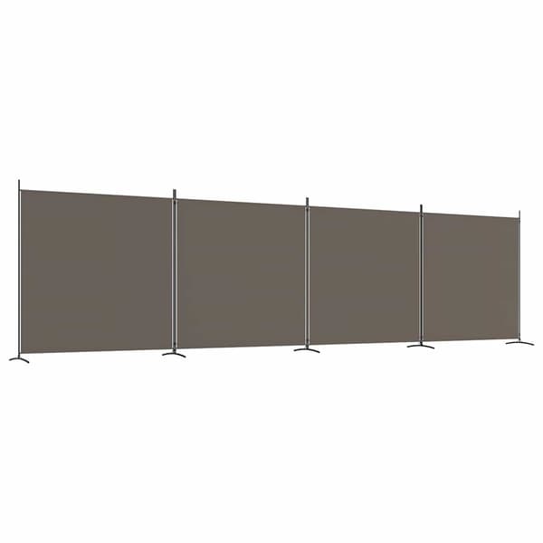 vidaXL 4-panelsskærm, antracit, 698x180 cm, stof
