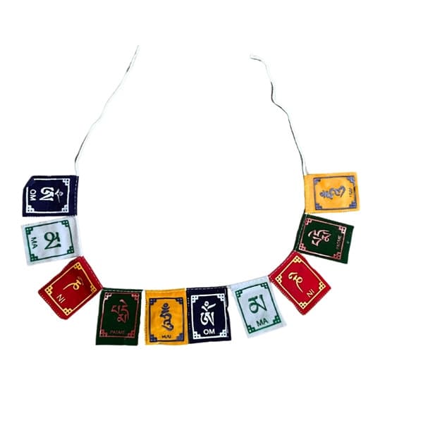 AWPFlag-07 Medium Velvet Tibetan OM Flags