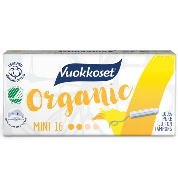 MINI Tamponer, 16 stk VUOKKOSET 100% BIO