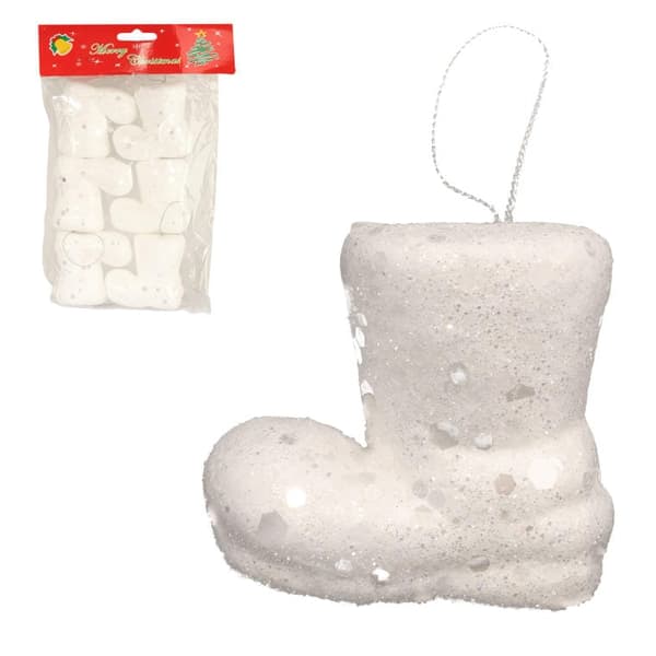 Sæt med 6 hvide styrofoam skovedhæng