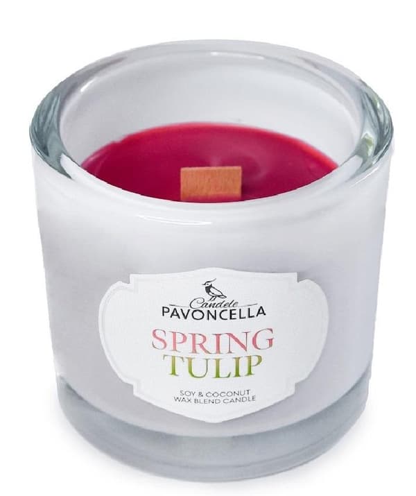 Spring Tulip hvidt sojalys 170g