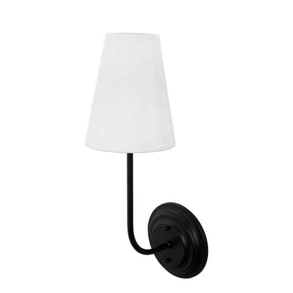 ELEGANCE Sort LINEN væglampe - smal