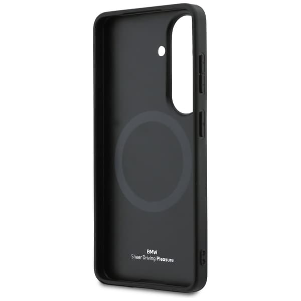 BMW Læder Hot Stamp MagSafe-etui til Galaxy S26, sort