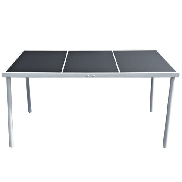 vidaXL Puutarhapöytä 150x90x74 cm musta teräs