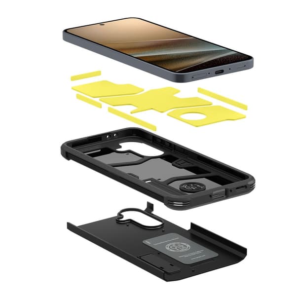 Samsung Galaxy A36 5G Cover med Robust Armor Stand - Sort