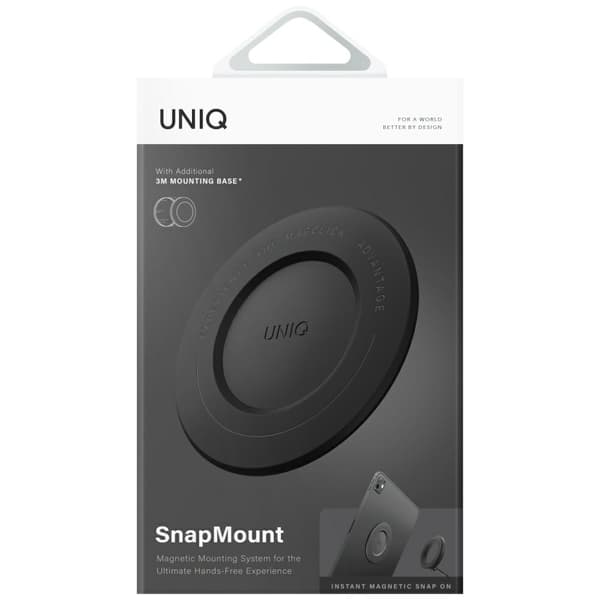 UNIQ SnapMount magnetisk holder selvklæbende sort