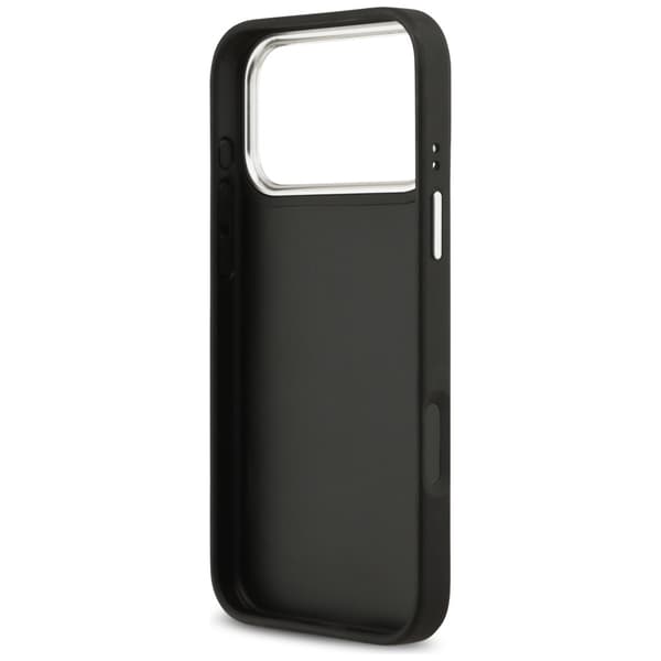 Guess Grained Big 4G Classic Logo cover til iPhone 17 Pro Max, sort