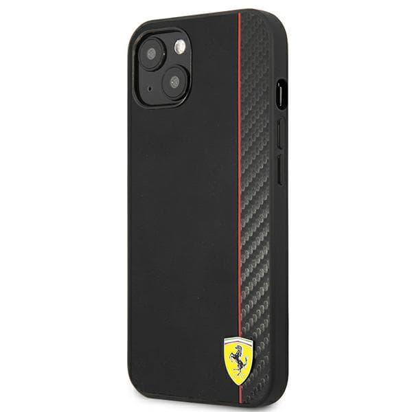 Ferrari On Track Carbon Stripe-cover til iPhone 13 mini, sort