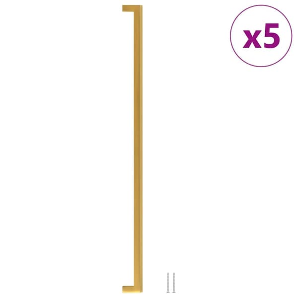 vidaXL skabsgreb, 5 stk., guld, 480 mm, rustfrit stål