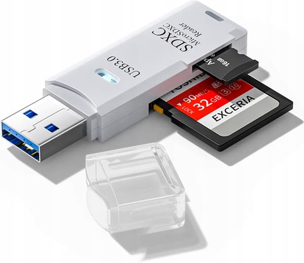 USB 3.0-kortläsare för SDXC, SDHC, MMC, RS-MMC, Micro SDXC/SD/SDHC