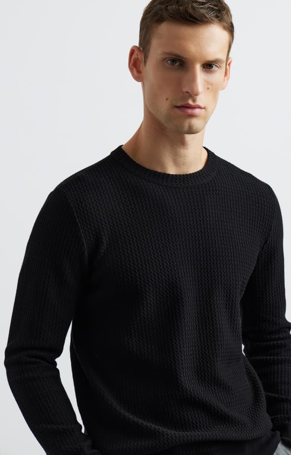 Mikromønstret sweater M