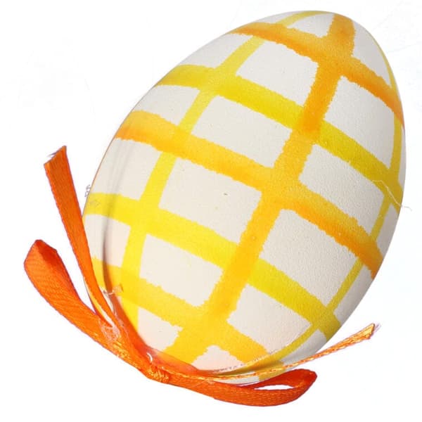 Julhängen orange påskägg 7 cm 6 stycken set