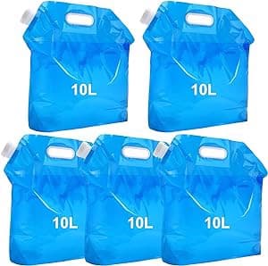 Hopfällbar vattenbehållare 10L 5 st