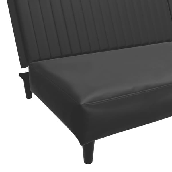 vidaXL 2-personers sofa, sort, kunstlæder