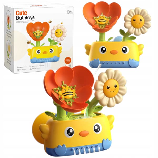 Babyshower blomstervandlegetøj med sugekopper