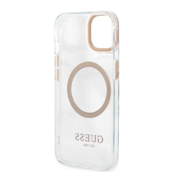 Guess Metal Outline Magsafe-etui til iPhone 13, guld