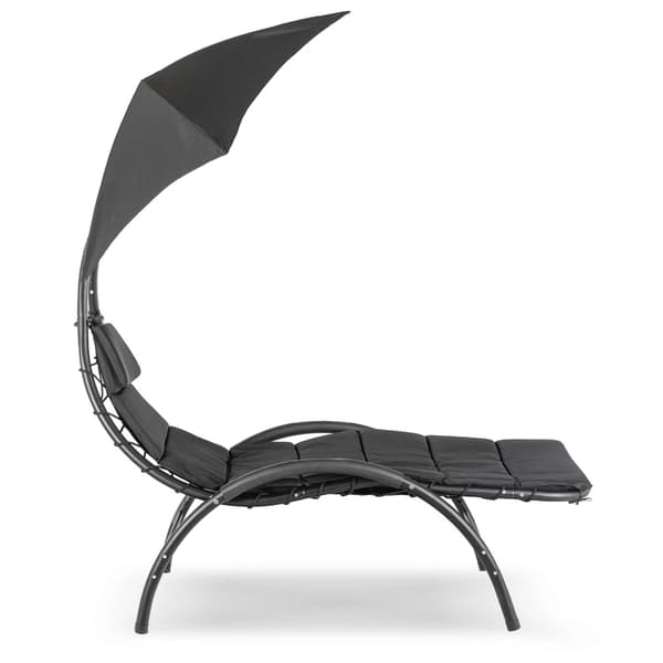 Carpa sort havegartenstol med parasol