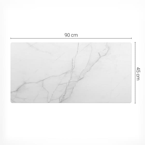 Slitstærk antiskrid skrivebordsmåtte marmor-udseende 90x45 cm