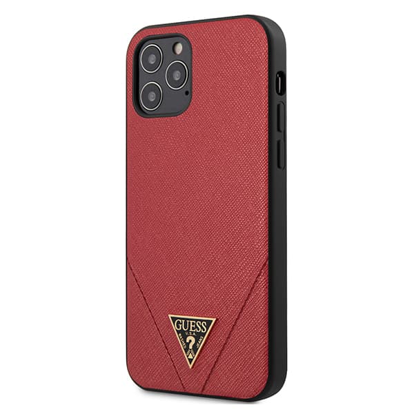 Guess Saffiano-etui til iPhone 12 Pro Max, rød