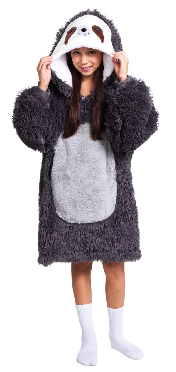 Oversized tæppe sweatshirt til børn Sloth Cozy Noxxiez CH322