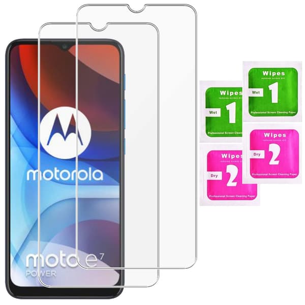 2x Härdat glas för Motorola Moto E7 Power | 2-pack