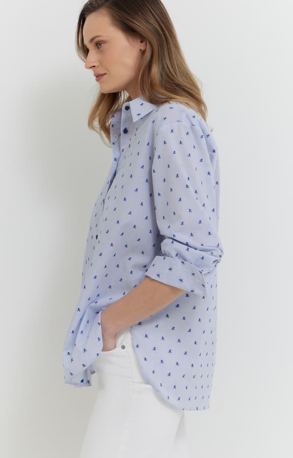 Stribet mønstret skjorte XS