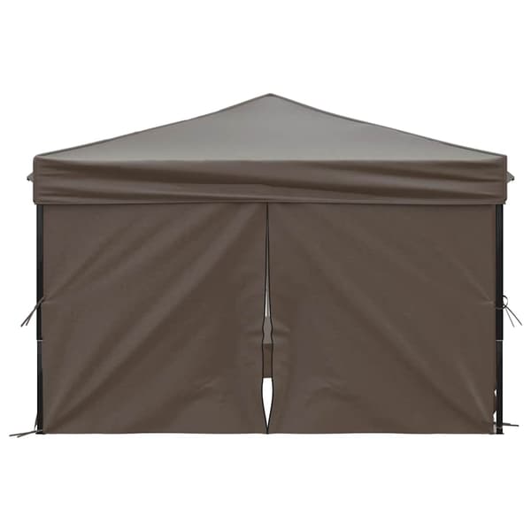vidaXL foldbart festtelt med sider, taupe, 3x3 m