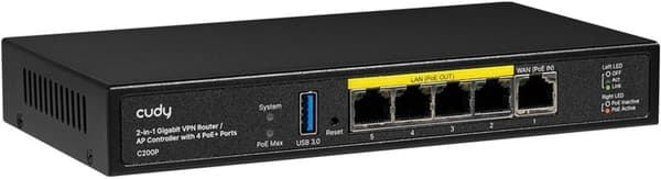 Cudy C200P AP Accesspunktskontroller med 4 PoE+ portar