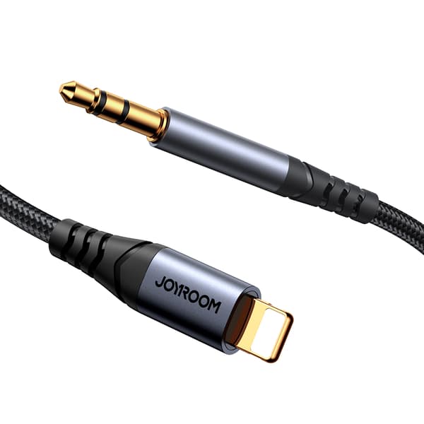 Stereolydkabel til iPhone iPad AUX 3,5 mm mini-jack - Lightning 1,2m sort