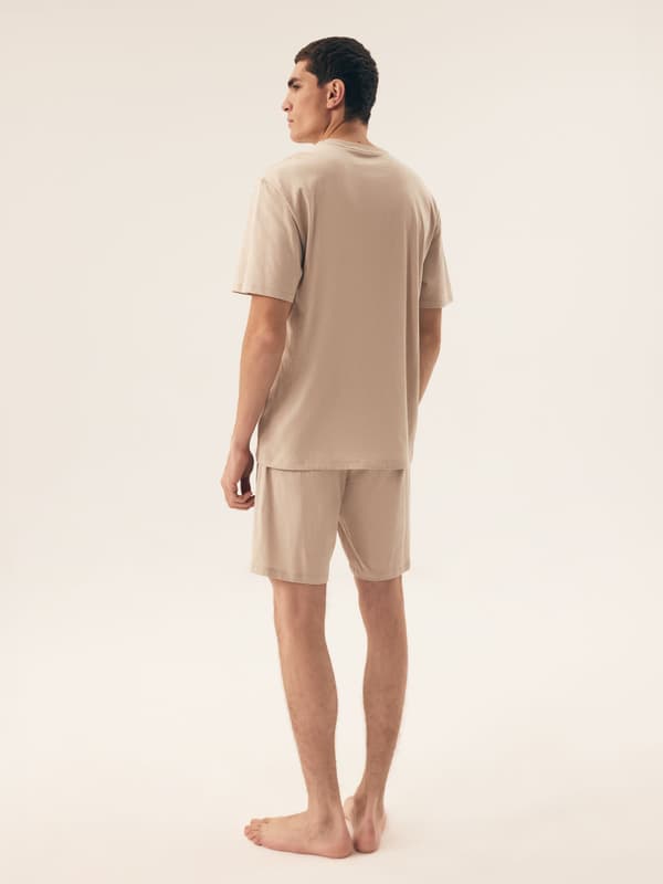 Olivgrön Henderson herrpyjamas | Beige XXL