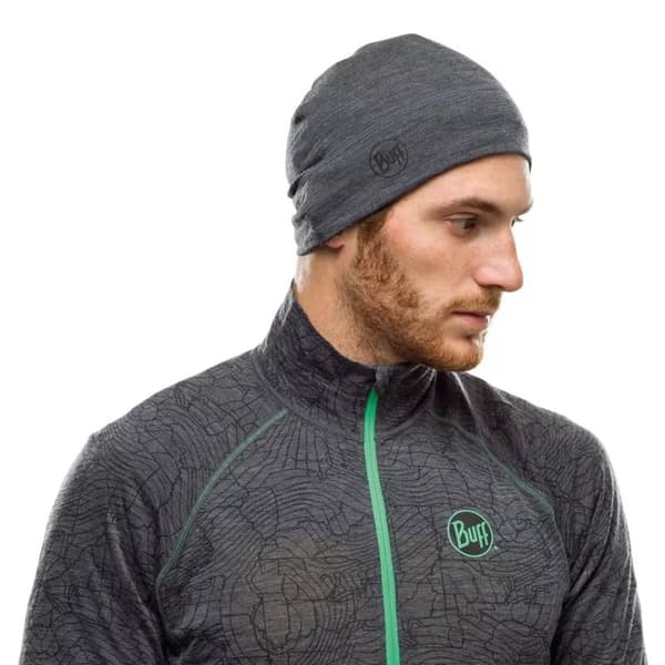 Buff Merino Lightweight Beanie Enfärgad Grå