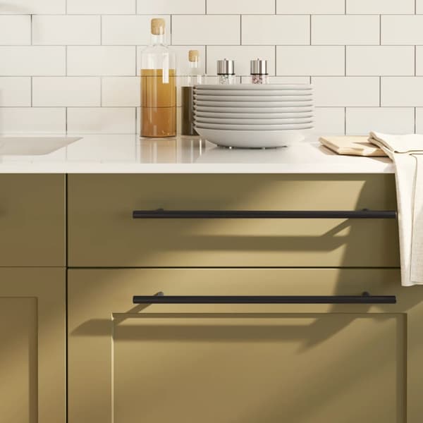 vidaXL skabsgreb 10 stk. sort 320 mm rustfrit stål