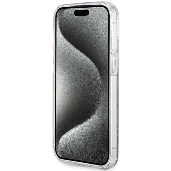 Guess IML GCube MagSafe-etui til iPhone 15 Plus, sort