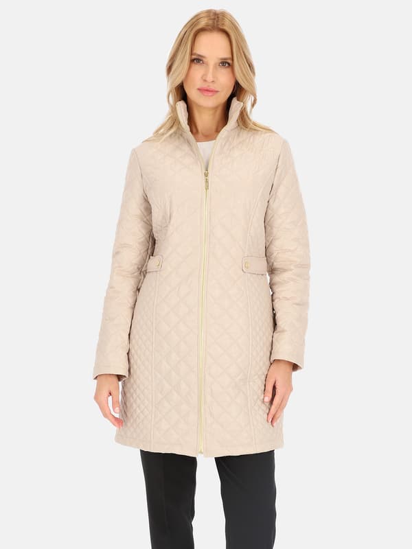 ELEGANT QUILTET DAME-OVERGANGSFRAKKE