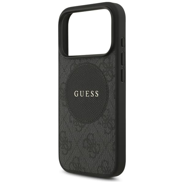 Guess 4G Circle Classic Logo MagSafe-etui til iPhone 17 Pro, sort