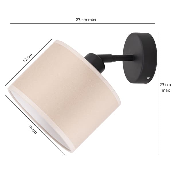 Tornado AMP1 valaisin, beige sametti