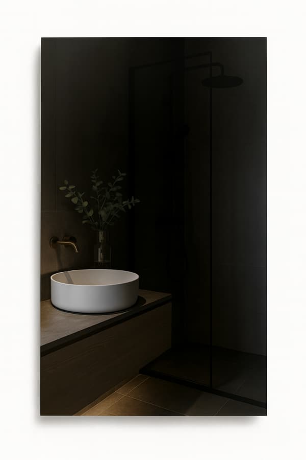 KLASSISK REKTANGULÄR BADRUMSPEGEL 120x70 - UTAN RAM