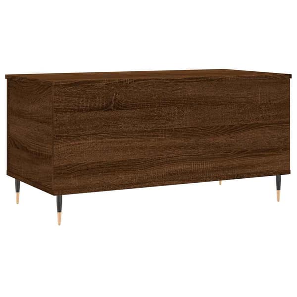 vidaXL sofabord brunt egetræ 90x44,5x45 cm
