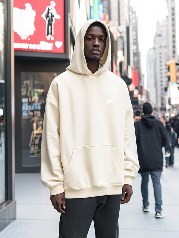 Lucky Dice Small Dice Herre Oversized Hættetrøje Lys Beige M