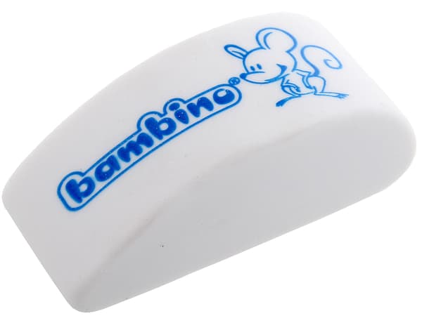 Bambino Eraser Vitt Mussuddgummi Suddgummin