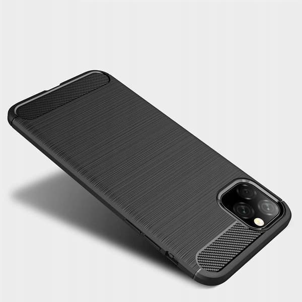Etui til IPHONE 11 Pro Max CARBON BAGSIDER SORT COVER + GLAS